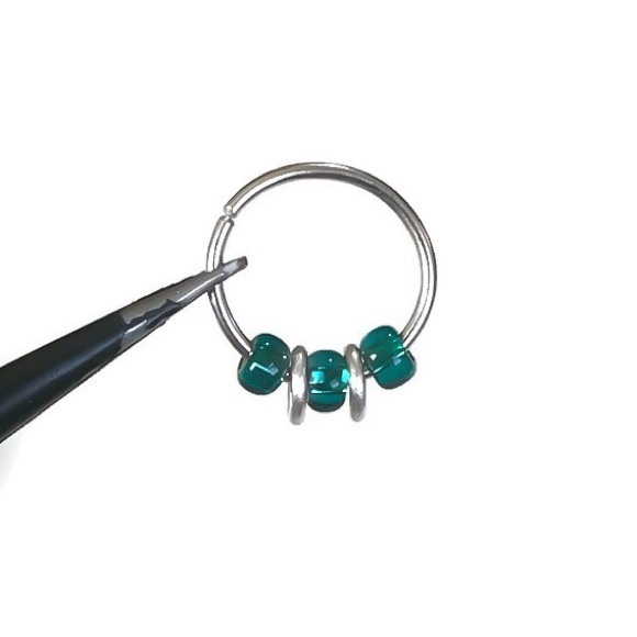 20G Boho Cartilage Hoop Earring Nose/Septum Ring - Picture 3 of 8